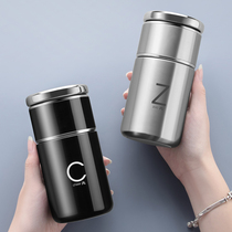 Thermos cup women portable mini cup men stainless steel tea cup Tea water separation small cup lettering custom logo