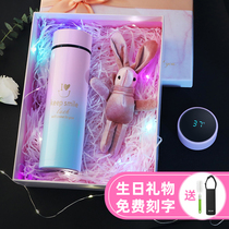 Couple thermos mens pair Valentines Day gift creative simple water cup Womens birthday cup custom logo