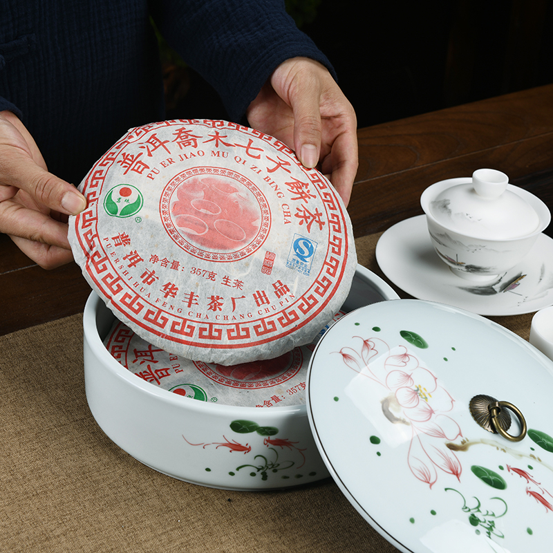 Pu 'er tea pot of tea cake boxes box of ceramic tea pot store receives puer tea POTS of tea boxes