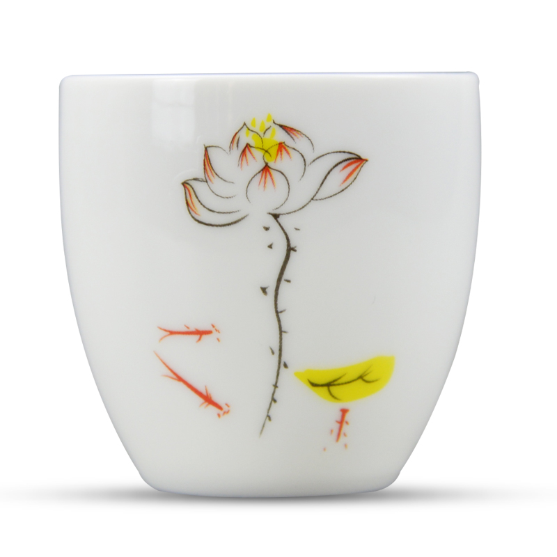 Hand made sample tea cup large white porcelain tea cups creative puer tea cup personal cup ceramic masters cup small tea cups