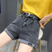 trendy 2022 summer denim shorts women korean style high waist chic loose slim all match a line wide leg hot pants