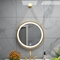 Sling round Wrought iron LED light mirror Nordic Smart Mirror Wash Basin Wall mounted smart mirror Toilet Bathroom Mirror