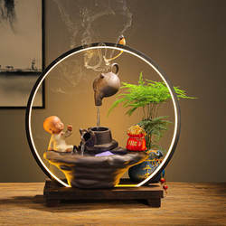 Flowing water hanging pot decoration opening housewarming gift fortune humidifier circulation Chinese tea table home office decoration