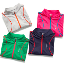 New spring and autumn outdoor quick-drying clothes female thin breathable elastic sunscreen stand collar Mountaineering Sports sweat-absorbing long sleeve T-shirt