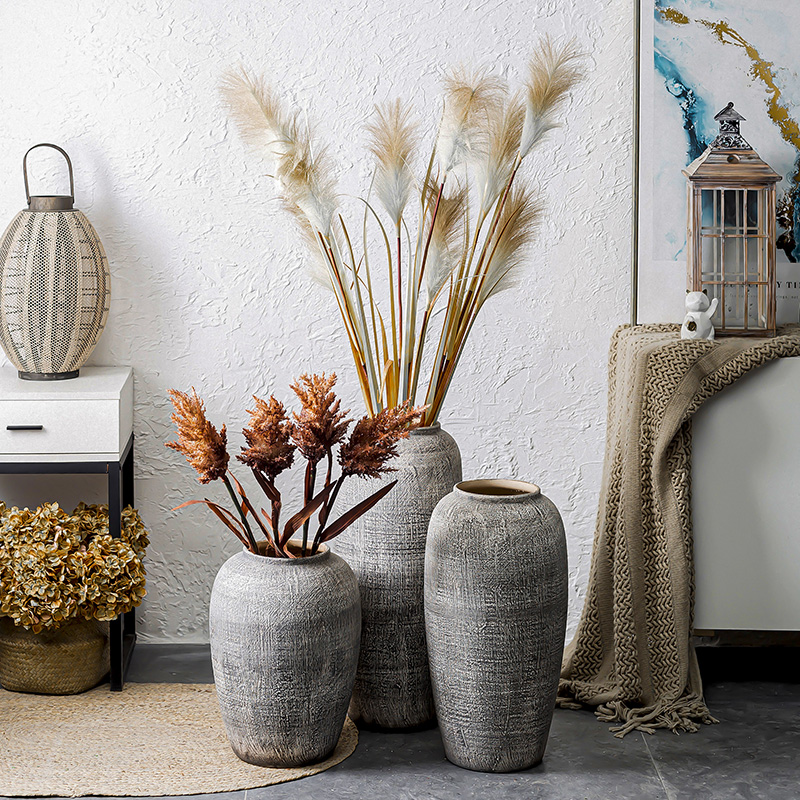 Restoring ancient ways do old POTS of jingdezhen ceramic flower implement the sitting room porch flower arrangement of large vases, coarse pottery combination furnishing articles