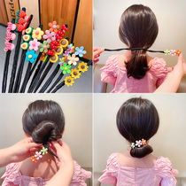 Childrens hair bar ball hair accessories girl cute hair hair hair headgear Korean Net Red Girl flower hair hair