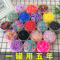 Small rubber band female head child does not hurt hair leather case hair accessories headband color rubber band disposable Hairband girl headgear