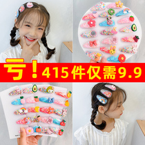 Children hairclip Net red 2021 New Girl quicksand hair card bbclip card broken hair little girl cute card headdress
