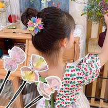 Summer childrens hair Rod color flower hair curler lazy artifact girl crown headdress baby princess hair accessories