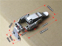 304 stainless steel double spring right angle buckle 90 degree buckle Equipment box buckle Wooden box padlock buckle Luggage accessories