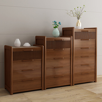 Solid wood chest chest Chinese bedroom storage cabinet living room drawer chest multifunctional wooden locker bedside table