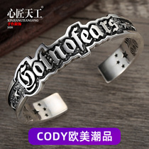 2021 New Stars with men European and American ins personality tide men original design creative niche 925 sterling silver bracelet