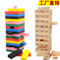 Digital stacking high pumping music toys Wooden large adult children stacking games Stacking music building blocks puzzle