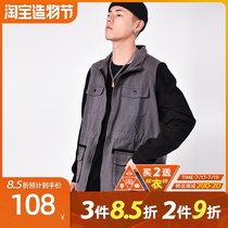 New factor National trend retro trend tactical vest unisex multi-function pocket tooling sleeveless vest