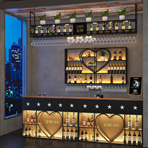 Custom industrial style cashier Restaurant milk tea shop Bar table Corner Wrought iron bar living room barbecue shop counter