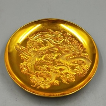 Ancient Play Miscellaneous Bronze Ware Plate Dragon Pineapple plate Dragon Pineapple for the Golden Bronze Plate Home Pendulum