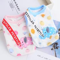 Pet Vest Summer Thin Teddy Dogs Clothes Pure Cotton Snownery Beaume Mini Dog Clothing Cartoon Summer