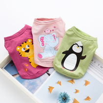 Cute Cartoon Pets Pure Cotton Slim Fit Summer Cat Dogs Clothes Spring Summer Clothing Small Puppies Teddy Vest Breathable