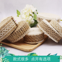 Wide flat hemp rope rope rope woven wall material handmade diy cotton and linen mixed lace weaving crafts fabric