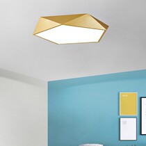 Room led bedroom lights Nordic lights Creative geometric Gold ceiling lights Study Modern simple light luxury lamps
