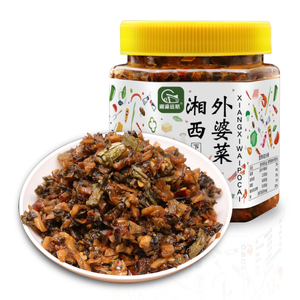 2瓶湖南特产外婆菜下饭菜香辣梅干菜腊肉开胃咸菜农家自制萝卜干