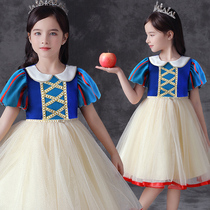 Snow White skirt Children's skirt Snowy edge Short-sleeved dress Girl Peng Peng Yue Disney dress