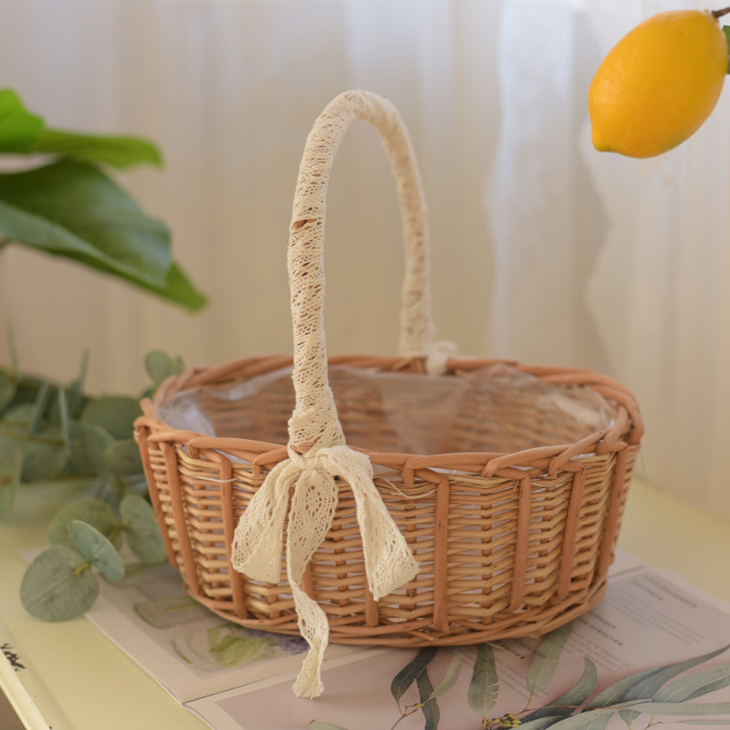 Handmade Willow OUTDOOR PICNIC BASKET CARRY-ON SHOPPING BASKET WATER FRUIT BASKET BAMBOO WOVEN BAMBOO BASKET CLOSEKNIT NAKEBASKET SMALL BASKET-Taobao