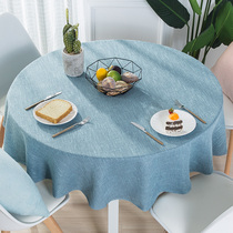 Nordic Fields Garden Cotton Linen Small Fresh Dining Table Cloth Art Home Restaurant Round Big Round Table Tablecs Bouins Wind