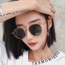Liu Renna with sunglasses female ins polarized sunglasses 2021 New Round face Korean round frame anti ultraviolet