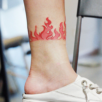 Tattoo sticker original pink flame arm foot ring a circle waterproof durable female ins wind 2 net red pattern