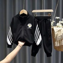 Girls Net red suit Spring and Autumn new boy leisure foreign style sports tide childrens clothing baby Daisy two-piece set