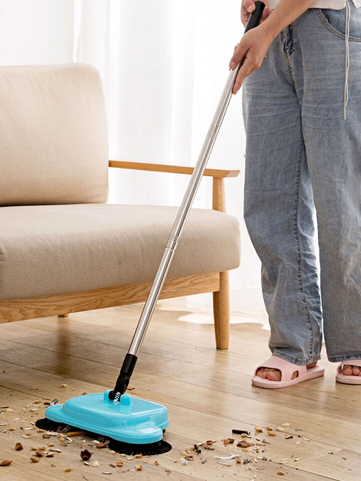 居家家 懒人扫把手推式硬毛扫地机-三喵精选