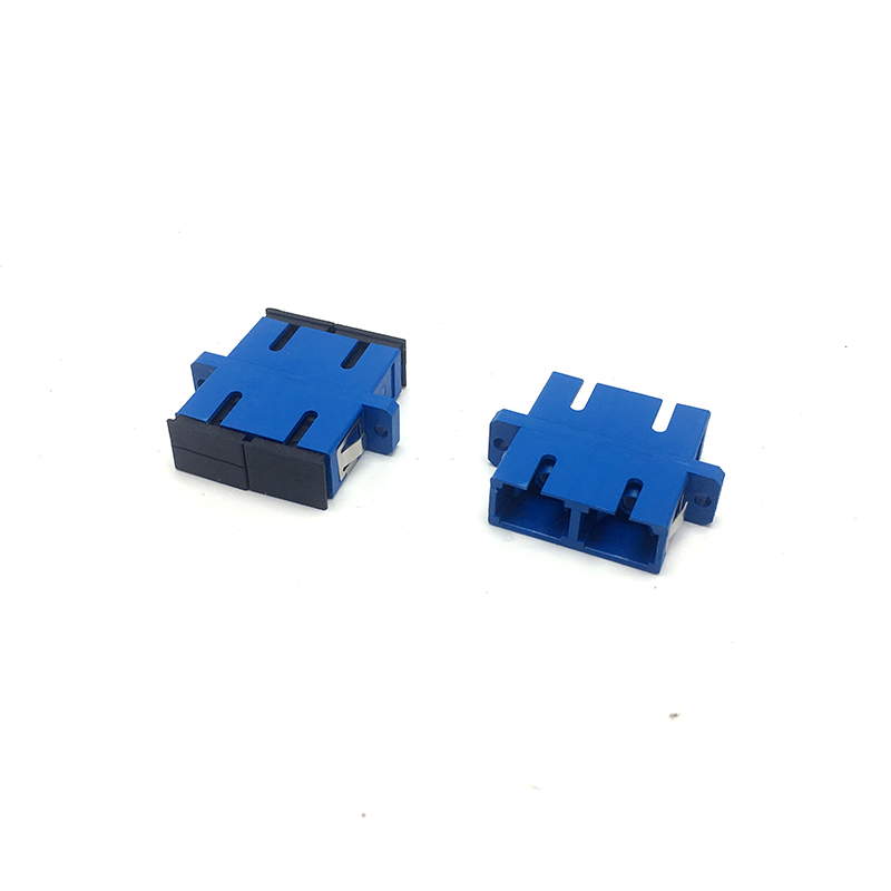 huajie hengxun sc flange fiber coupler duplex sc jumper butt sc-sc flange fiber sc dual core adapter carrier grade