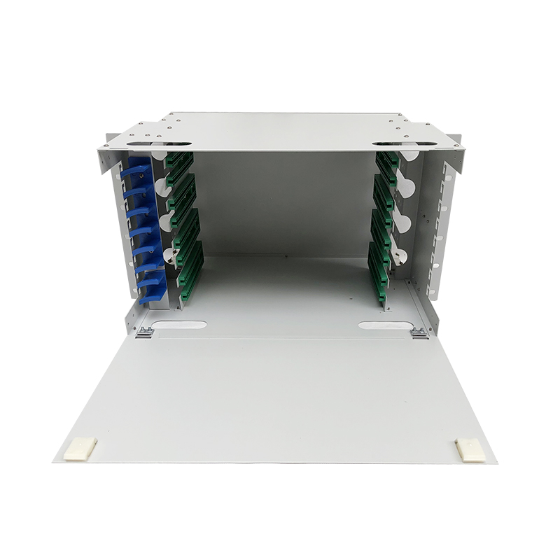 huajiehengxun 96 port odf optical fiber distribution overhead box odf optical fiber distribution unit box 96 core odf unit body fused fiber tray telecommunication level