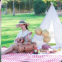 Picnic Picnic Preparation for Pizza With a full range of supplies Ins picnic supplies Pizza Red Small Tent Rattan