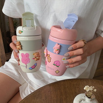 Simple high value female thermos cup dual-purpose kettle compact outdoor portable hand Cup 316 stainless steel coffee cup