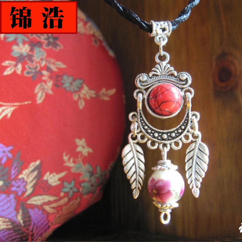 Jin hao high temperature ceramic necklace A jingdezhen ceramic necklace, hand - made accessories manufacturers sautoir restoring ancient ways