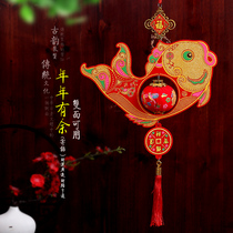 China knot double face pendant New Years Spring Festival indoor decoration arrangement mall shop wall-hanging small hanging decoration Fueword year stock