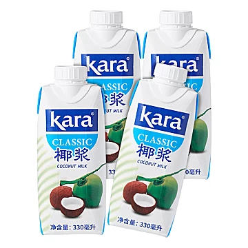 Kara牌椰浆330ml*4佳乐无添加[5元优惠券]-寻折猪