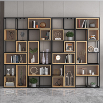 Nordic iron bookshelf shelf living room floor simple storage shelf office multi-storey modern creative bookshelf