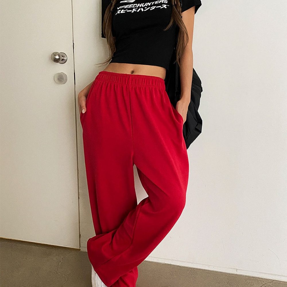 Корея прямая почтовая рассылка STREETFS LAGIRL резинки широкий брюки -pt брюки Корея прямая почтовая рассылка STREETFS LAGIRL резинки широкий брюки -pt брюки