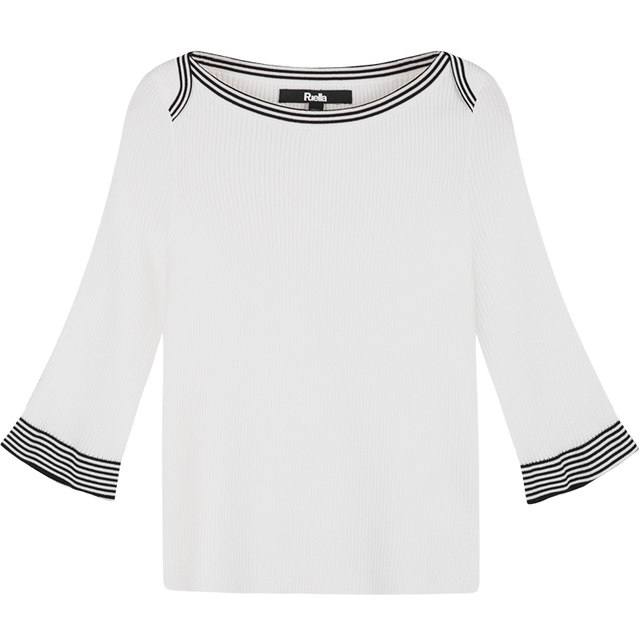Fifth of the sleeve collar sweater Slim thin sweater short paragraph bottoming Fifth of the sleeve collar sweater Slim thin sweater short paragraph bottoming