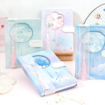 Floating World Leisure ancient style 2020 hand account book retro Chinese style hollow notebook Japanese girl heart creative cute diary see words such as magnetic buckle book Simple ins style cane