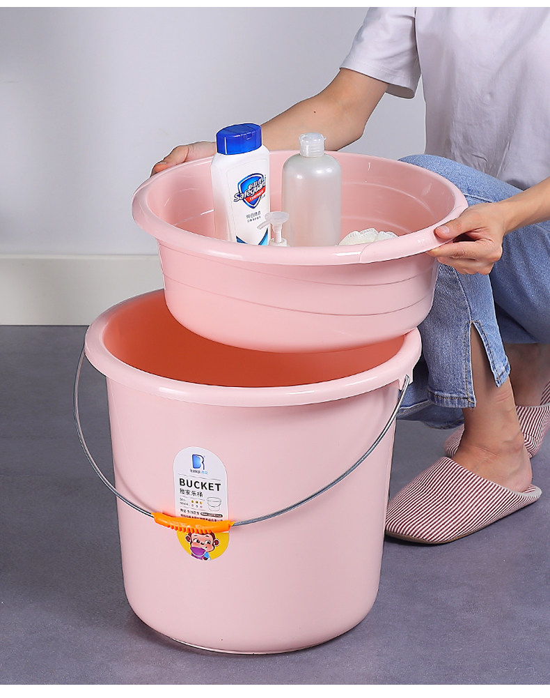 塑料水桶手提加厚洗衣桶家用多功能储水桶宿舍洗衣装水洗车洗澡大