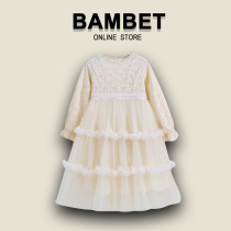 Italian BAMBET childrens clothing girls dress autumn new childrens skirt autumn foreign style Korean princess skirt