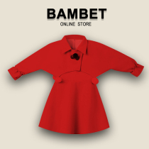 Italian BAMBET girls princess dress autumn winter 2021 autumn new childrens suit foreign style girl dress