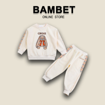 Italy BAMBET girl set 2021 New Net red Foreign Air baby Autumn children sports two-piece set