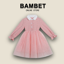 Italy BMABET girls autumn dress long sleeve dress foreign style new childrens skirt princess dress autumn suit