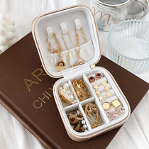 Korea ins wind flannel jewelry box anti-oxidation earrings earring net red jewelry storage box portable