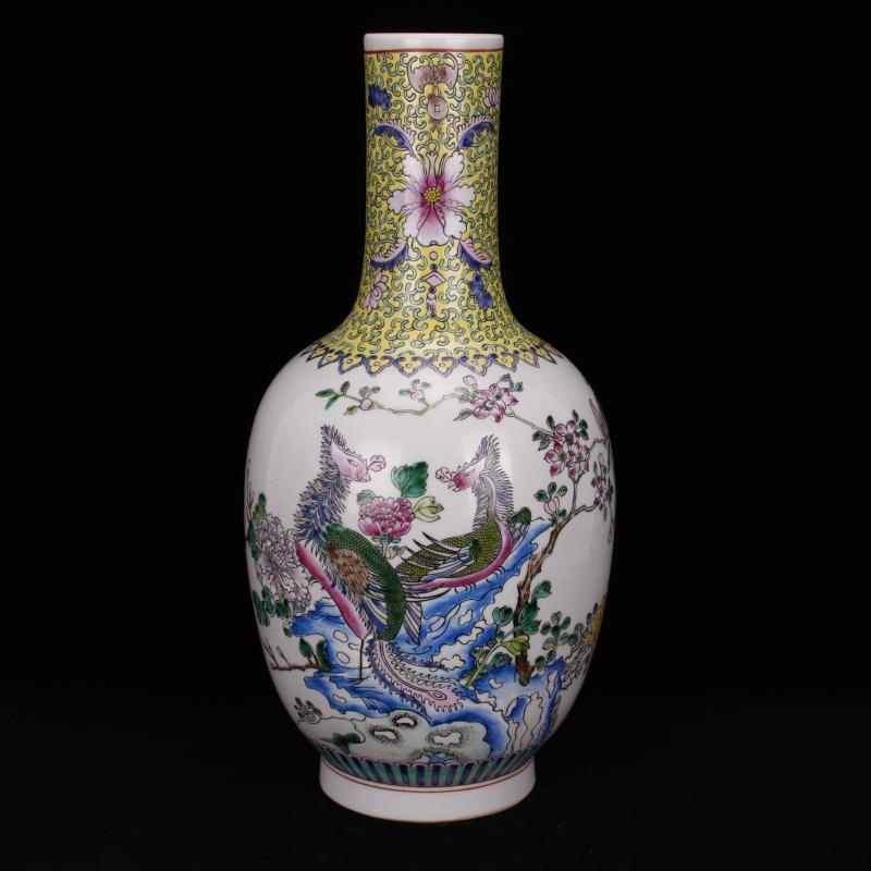 Jingdezhen imitation of the qing emperor kangxi hand - made vases, sitting room of the new Chinese style household decoration as antique antique penjing collection